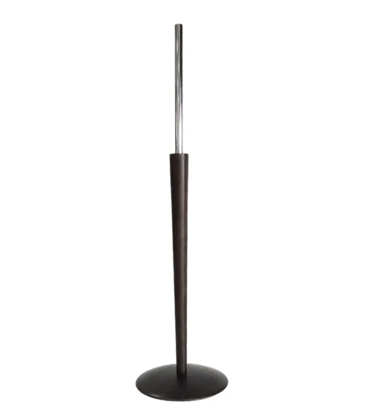 Base curva de madera acabado nogal