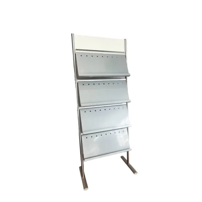 Expositor portafolletos simple 4 estantes