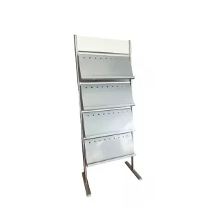 Expositor portafolletos simple 4 estantes