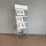 Expositor portafolletos 4 estantes metacrilato B