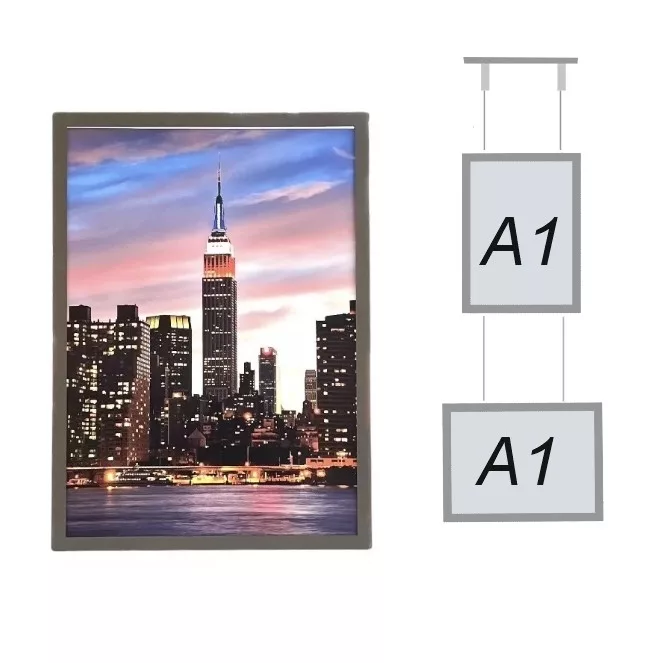 Carpeta led doble cara sistema carril