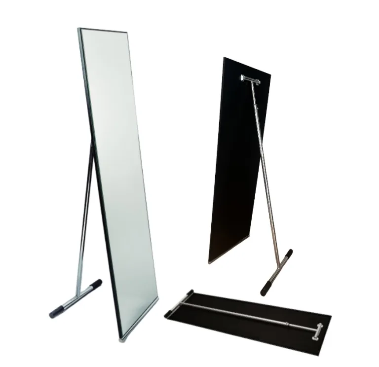 Expositor 1 espejo rectangular fijo