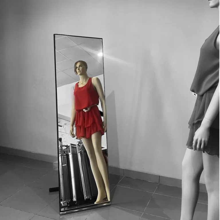 Expositor 1 espejo rectangular fijo