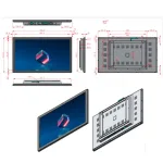 Pantalla led LCD 32" para video e imagen a pared