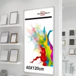 Portacartel led sobre 60x120cm con enganches a pared