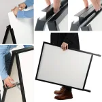 Portacartel led caballete una cara led caballete doble