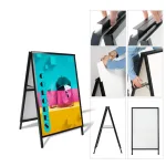 Portacartel led caballete doble