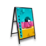 Portacartel led caballete una cara