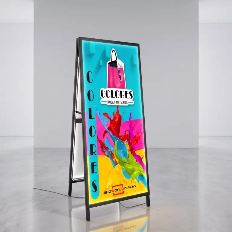 Portacartel led caballete con doble cara 60x120cm