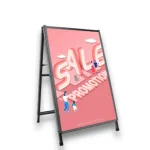 Portacartel led caballete una cara