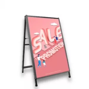 Portacartel led caballete una cara