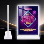 PORTACARTEL LED T A3 RECARGABLE