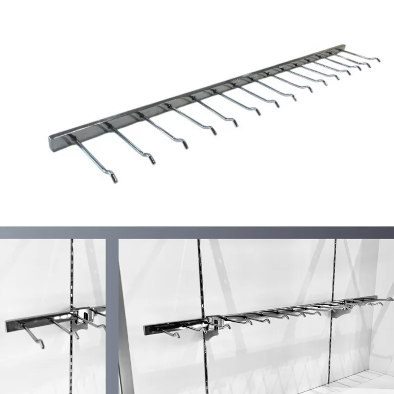 BARRA 100CM CON 15 GANCHOS