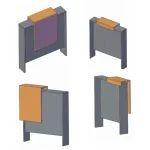 Frontal doble para mesa y mostrador recepción