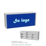 Mostrador recepción con encimera y laterales de 40mm