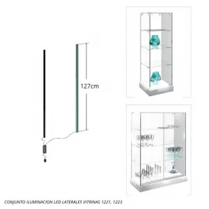 Conjunto iluminación led lateral vitrinas 122,1223