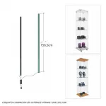 Conjunto iluminación led lateral para vitrinas 1204,1205,1206