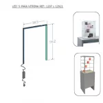 Iluminación led lateral y superior para vitrina