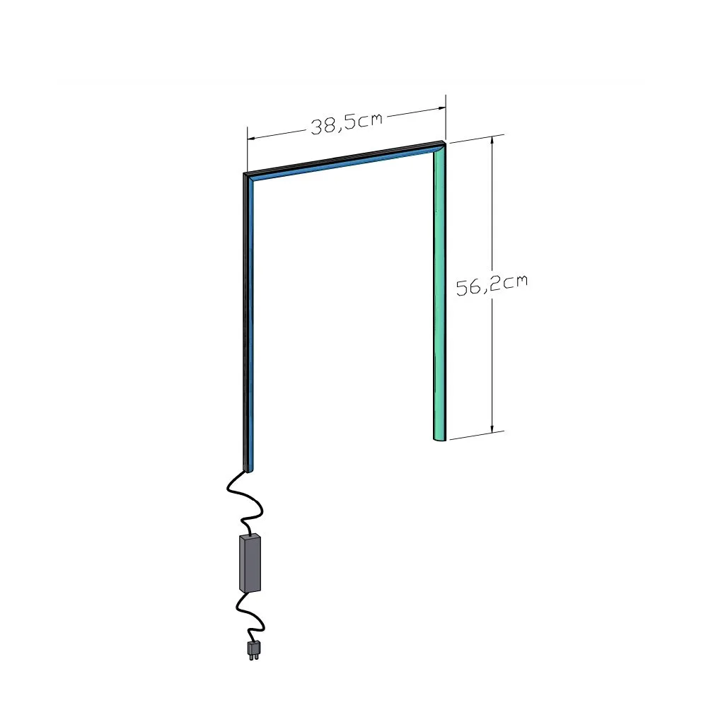 Conjunto iluminación led plata 562x385