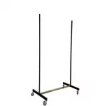 Juego dos pies tubo SQ 25x25 con ruedas y conector