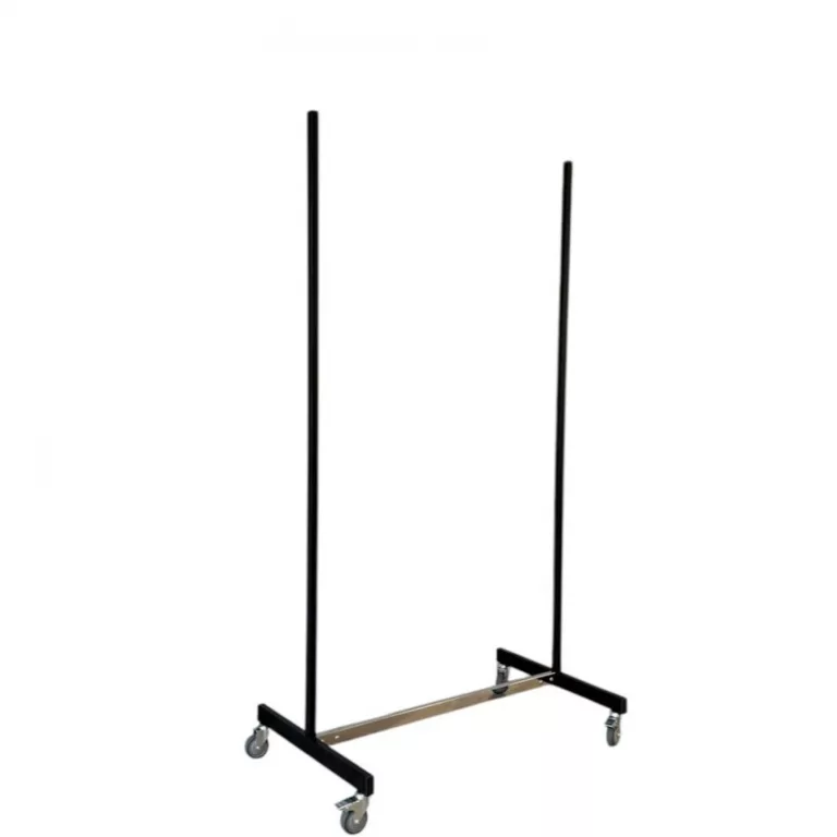 Juego dos pies tubo SQ 25x25 con ruedas y conector