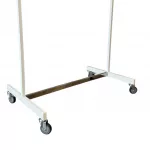 Juego dos pies tubo SQ 25x25 con ruedas y conector