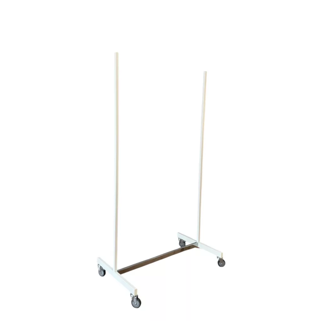 Juego dos pies tubo SQ 25x25 con ruedas y conector