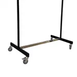 Juego dos pies tubo SQ 25x25 con ruedas y conector