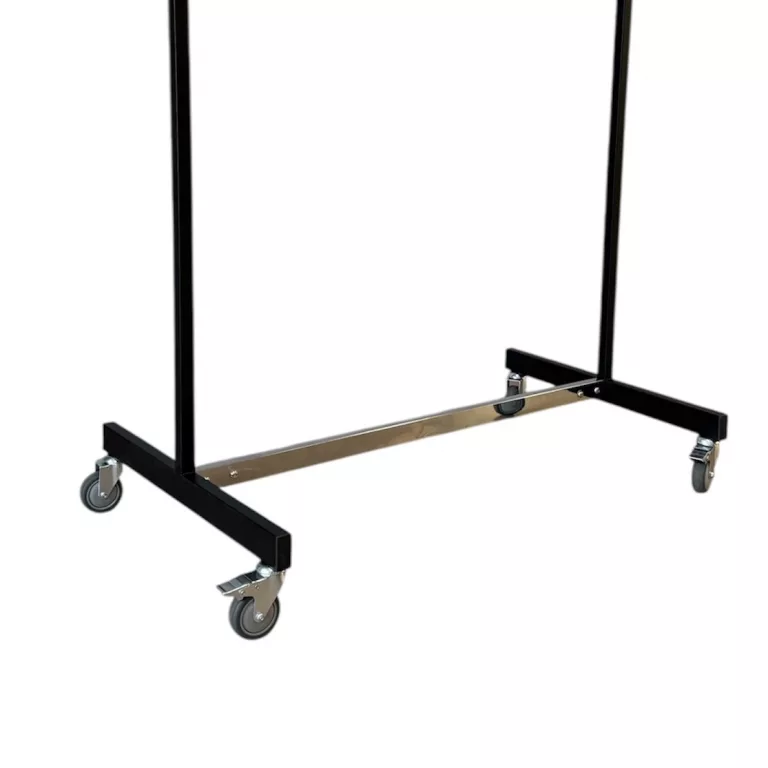 Juego dos pies tubo SQ 25x25 con ruedas y conector