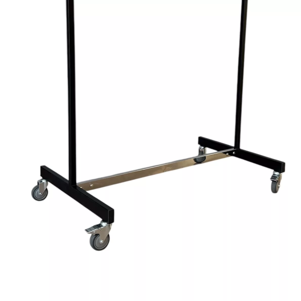 Juego dos pies tubo SQ 25x25 con ruedas y conector