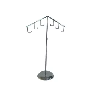 Expositor sobremesa ajustable con 6 ganchos y base