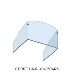 Cierre mostrador caja en cristal e 490x350x425mm