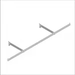 Barra colgadora tubo box redondo 120cm con dos ménsulas 30cm