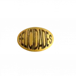 500 etiqueta adhesiva ovalada FELICIDADES