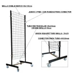CARRO SQ MALLA DE 60x150cm Y JUEGO PIES DE 25X25mm