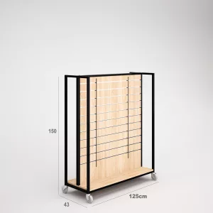 Góndola Expositor terraza hierro SQ- fondo lama