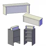 Cierre caja recto blanco