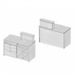 Cierre caja recto blanco