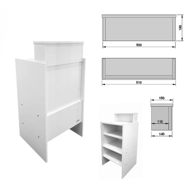 Cierre caja recto blanco