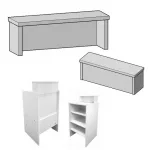 Cierre caja recto blanco