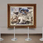 Poste para museos y exposiciones 45cm de alto