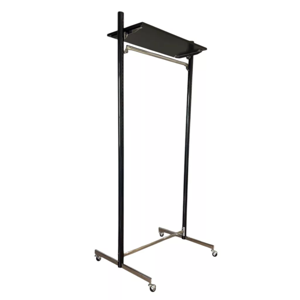 Góndola expositor tubo 50 diámetro estante y barra ovalada