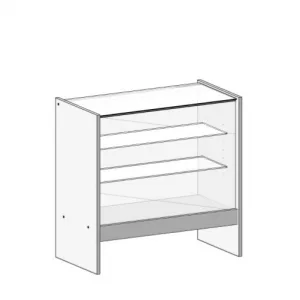 Mostrador Capri 02 M19 100x95cm vitrina super alta