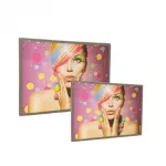 Portacartel led sobre con enganches a sobremesa y pared