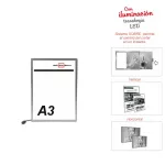 Portacartel led modelo sobre