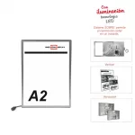 Portacartel led modelo sobre