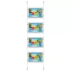 Expositor 4 portacarteles led "eco" sistema cable A3 Horizontal