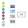 Expositor 4 portacarteles led "eco" sistema cable A3 Horizontal