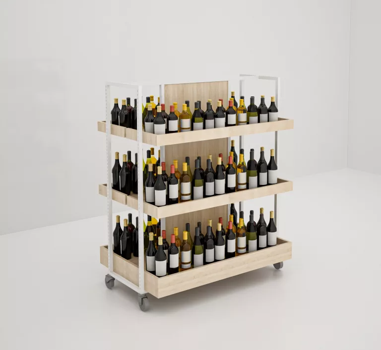 Estantería góndola SQ hierro especial botellas