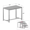 Mesa nido tubo cuadrado SQ de 25mm tapa 19mm melamina 118x70x95cm